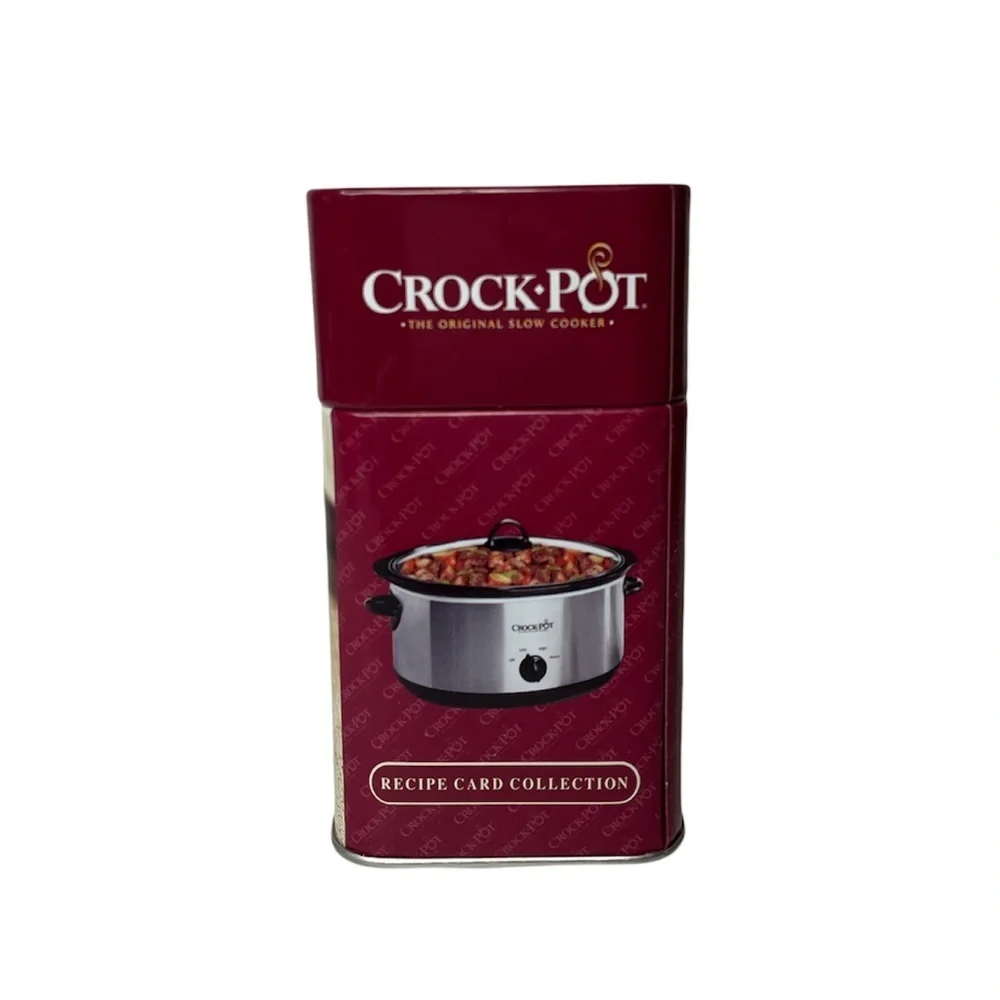 Crock-Pot Recipe Card Collection Tin Box The Original and #1‎ Brand Slow Cooker